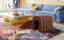 2X Ridge Arch Ottoman Stool Teddy Fleece Fabric Foot Rest 45cm BROWN