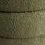 Round Stacked Ottoman Stool Teddy Fleece Fabric Foot Rest 38cm GREEN