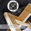 4X Wooden Bar Stool Dining Chair Leather LEILA 72cm BLACK