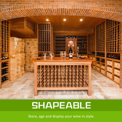 Timber Wine Rack Storage Cellar Organiser 72 Bottle