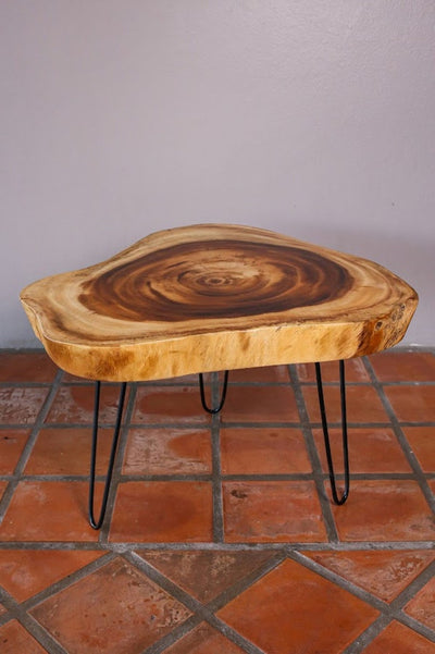 Round Raintree Wood Live Edge Coffee Table