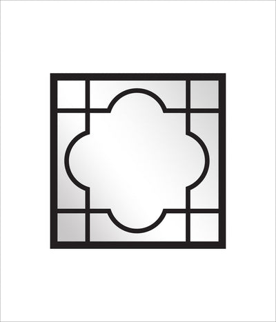 Window Style Mirror - Black Square 75cm x 75cm