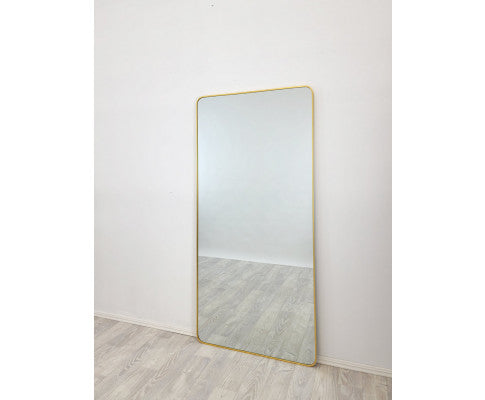 Gold Metal Rectangle Mirror - Medium 80cm x 170cm