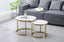 Nesting Style Coffee Table - White on Gold - 60cm/45cm