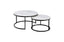 Nesting Style Coffee Table - White on Black - 80cm/60cm