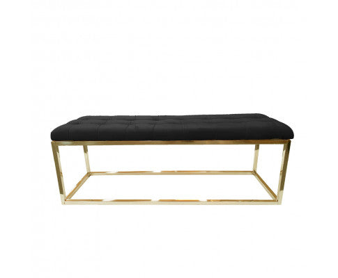 Holly Gold / Black Ottoman