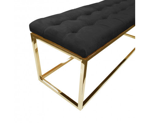 Holly Gold / Black Ottoman