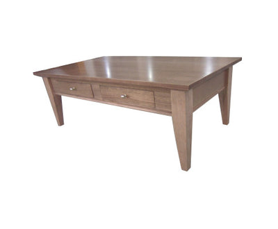 Fairmont 130cm Coffee Table 2 Drawers Solid Tasmanian Oak Natural