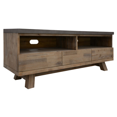 Stony 150cm ETU Entertainment TV Unit with Concrete Top - Grey