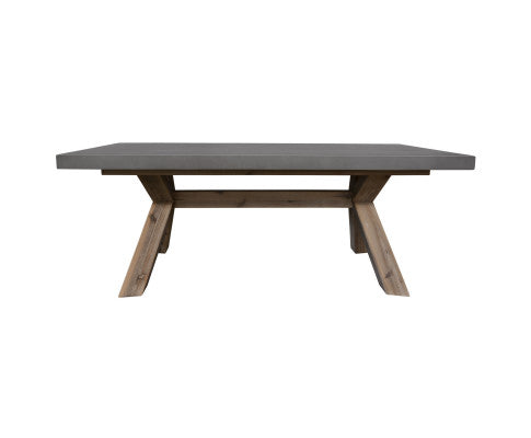 Stony 120cm Coffee Table with Concrete Top - Grey