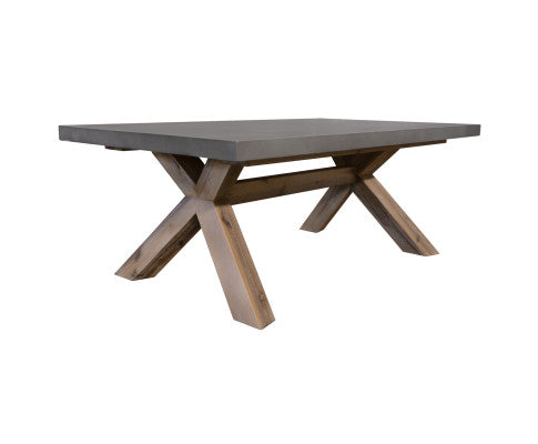 Stony 120cm Coffee Table with Concrete Top - Grey