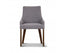 Tuberose Dining Chair Fabric Seat Solid Acacia Timber Wood Furniture - Grey