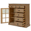 Jade Tallboy 6 Chest of Drawers 1 Door Bed Storage Cabinet Stand - Natural