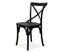 Rustica 2pc Set Dining Chair X-Back Solid Timber Wood Seat Black