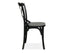 Rustica 2pc Set Dining Chair X-Back Solid Timber Wood Seat Black