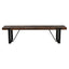 Rustica 150cm Seat Bench with Metal Leg Pine Wood Top Black