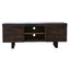 Rustica 160cm ETU Entertainment TV Unit Solid Pine Wood 2 Door Black