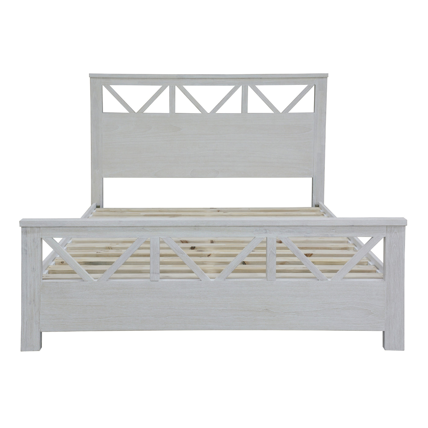 Myer 5pc Double Bed Suite Bedside Dresser Bedroom Furniture Package White Wash