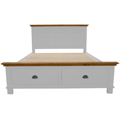 Virginia 4pc Queen Bed Suite Bedside Dresser Bedroom Furniture Package - White