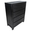 Tofino 3pc Bedside Tallboy Bedroom Set Storage Drawers Nightstand - Black