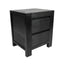 Tofino Set of 2 Bedside Tables 2 Drawers Storage Cabinet Side End Table - Black