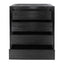 Tofino Tallboy 4 Chest of Drawers Solid Acacia Wood Bed Storage Cabinet - Black