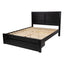 Tofino 5pc King Bed Suite Bedside Dresser Bedroom Furniture Package - Black