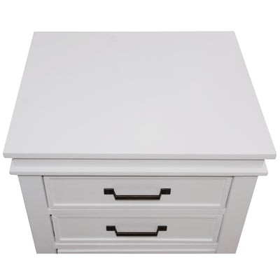 Lily Bedside Tables 3 Drawers Storage Cabinet Nightstand - White