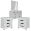 Lily Bedside Dresser Mirror 4pc Bedroom Set Nightstand Storage Cabinet - White