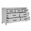 Lily Dresser 7 Chest of Drawers Solid Wood Tallboy Storage Cabinet - White