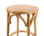 Aster Round Bar Stools Dining Stool Chair Solid Birch Timber Rattan Seat - Oak