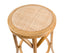 Aster Round Bar Stools Dining Stool Chair Solid Birch Timber Rattan Seat - Oak