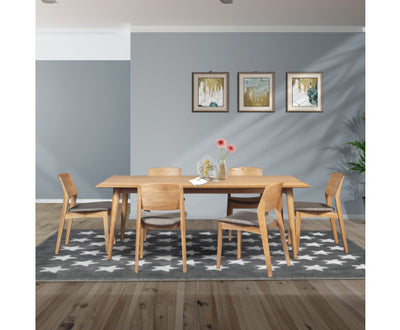 Emilio 210cm Dining Table Scandinavian Style Solid Ash Wood Oak