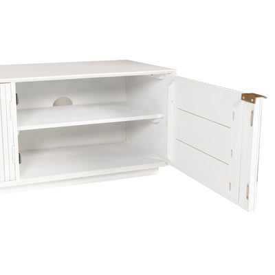 Cyrus ETU Entertainment TV Unit 200cm 3 Door Solid Mango Wood - White