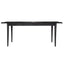 Claire Dining Table 180cm Solid Oak Wood Home Dinner Furniture - Black