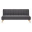 Brando 3 Seater Sofa Futon Bed Fabric Lounge Couch - Charcoal