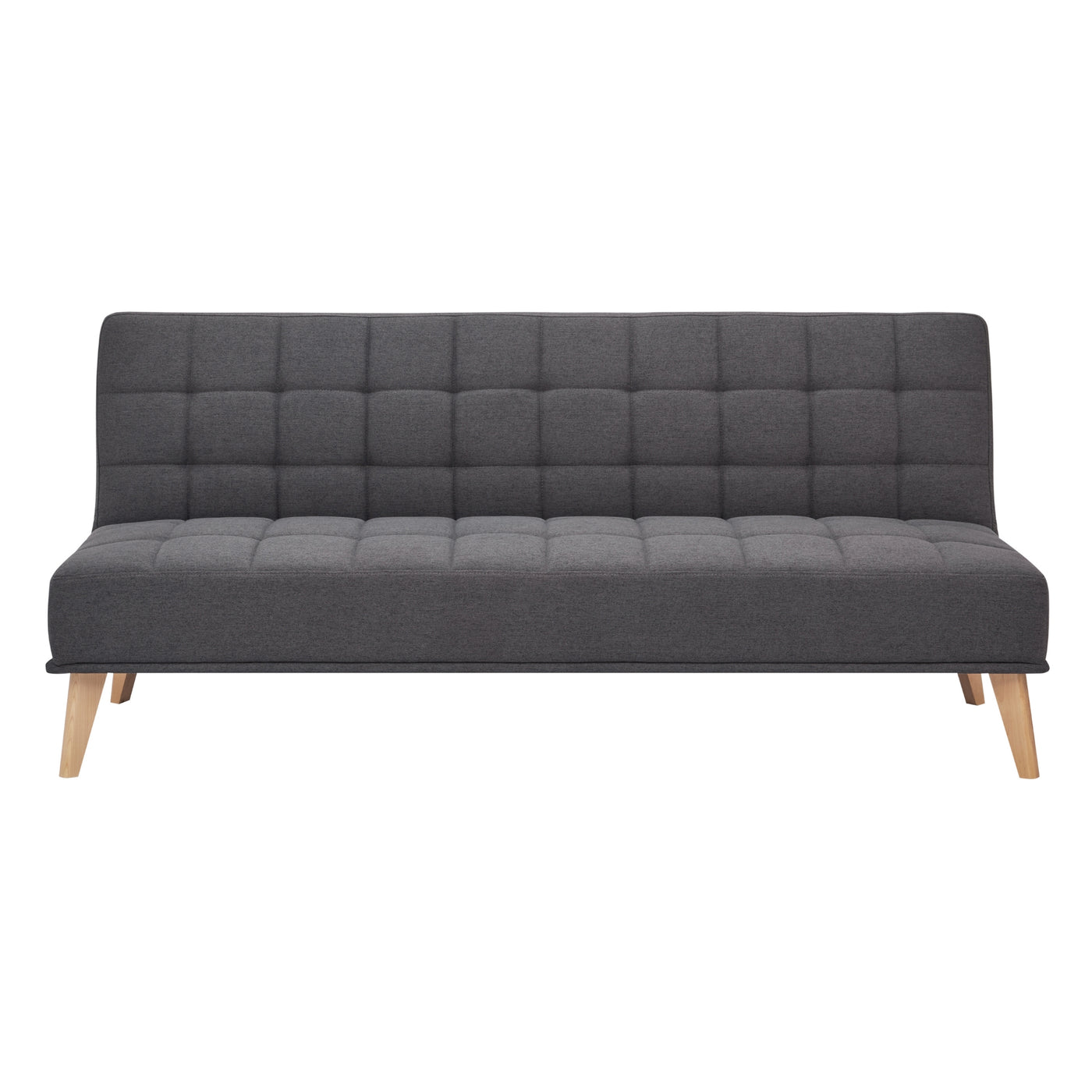 Brando 3 Seater Sofa Futon Bed Fabric Lounge Couch - Charcoal