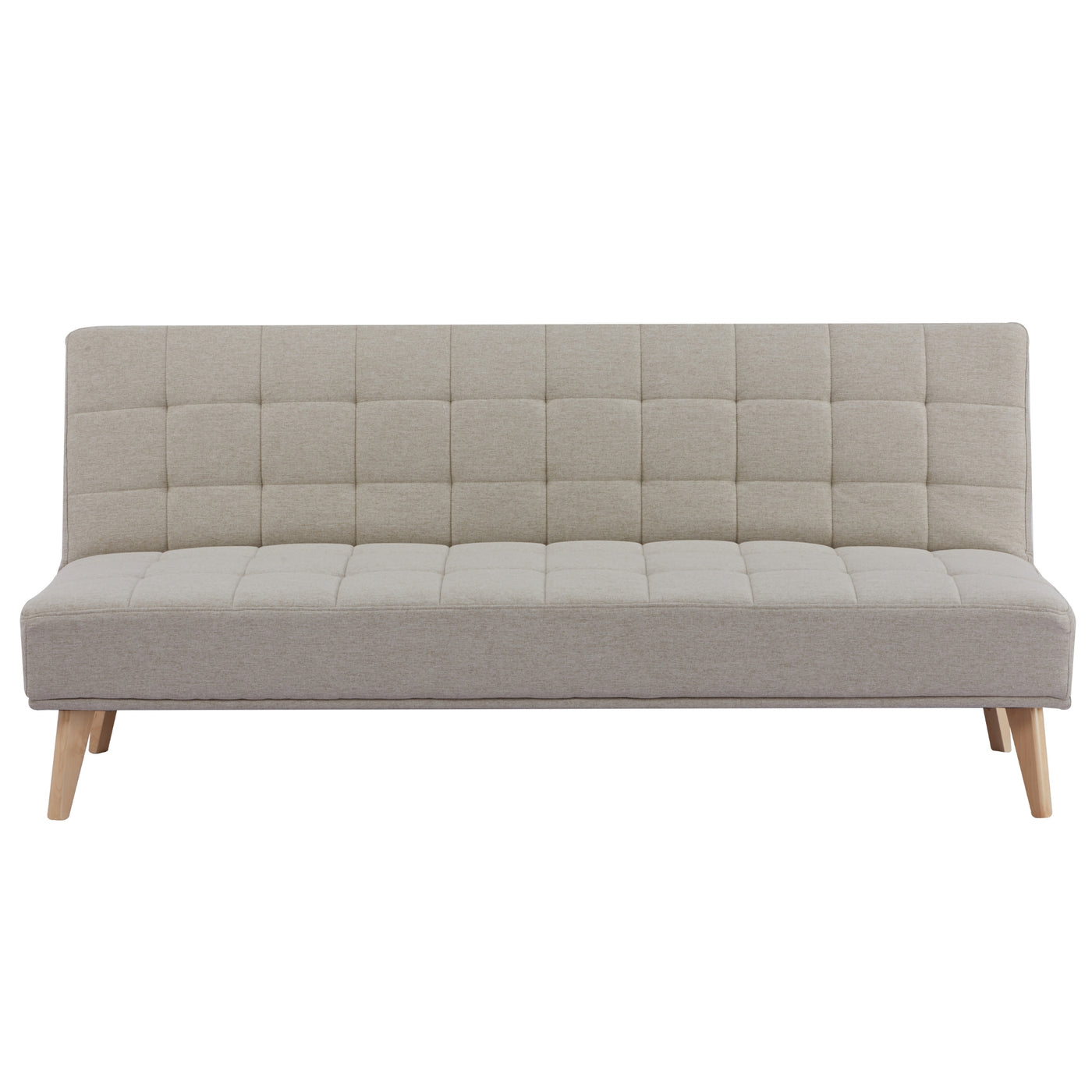 Brando 3 Seater Sofa Futon Bed Fabric Lounge Couch - Beige