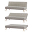 Brando 3 Seater Sofa Futon Bed Fabric Lounge Couch - Beige