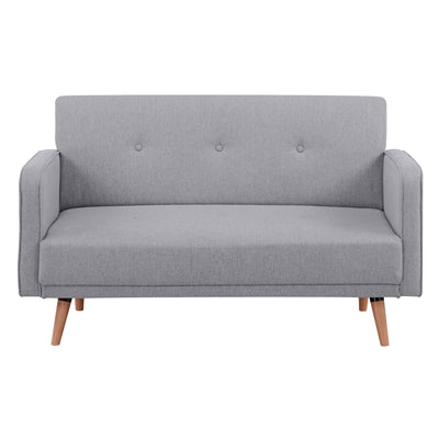 Picasso 2 Seater Fabric Sofa Lounge Couch Grey