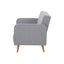 Picasso 2 Seater Fabric Sofa Lounge Couch Grey