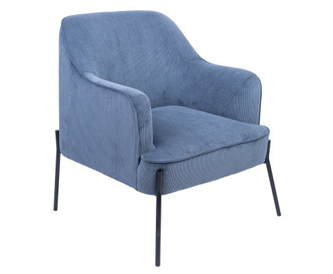 Leah Fabric Armchair Occasional Accent Arm Chair Blue