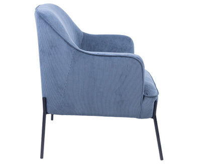 Leah Fabric Armchair Occasional Accent Arm Chair Blue