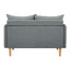 Sinatra 2 Seater Fabric Sofa Lounge Couch Dark Grey