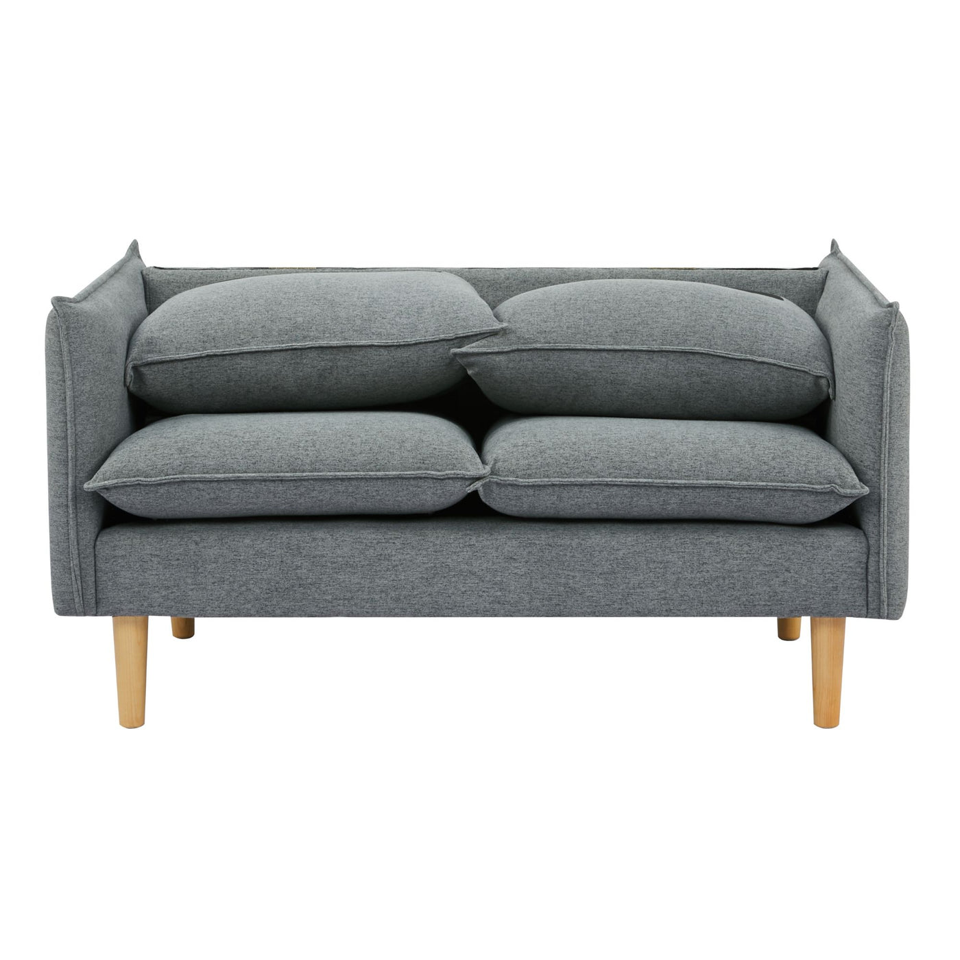 Sinatra 2 Seater Fabric Sofa Lounge Couch Dark Grey