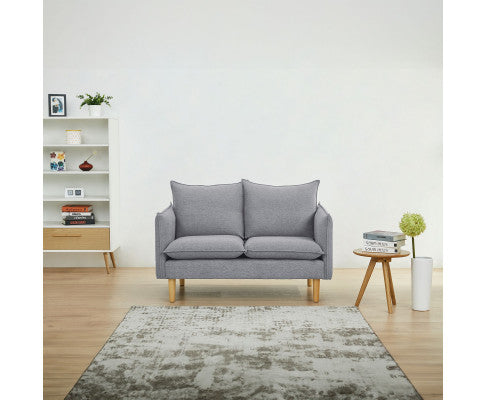 Sinatra 2 + 3 Seater Fabric Sofa Lounge Couch Grey