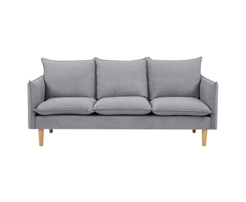 Sinatra 2 + 3 Seater Fabric Sofa Lounge Couch Grey