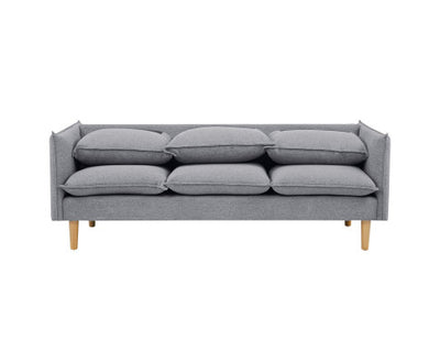 Sinatra 2 + 3 Seater Fabric Sofa Lounge Couch Grey