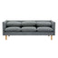 Sinatra 2 + 3 Seater Fabric Sofa Lounge Couch Dark Grey