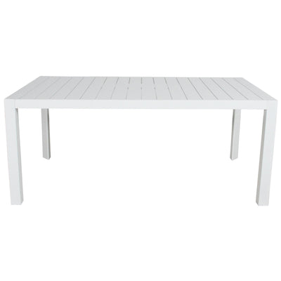 Iberia 178cm Aluminium Outdoor Dining Table White